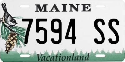 ME license plate 7594SS