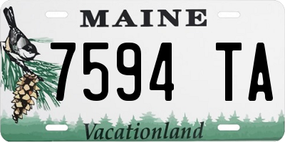 ME license plate 7594TA