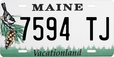 ME license plate 7594TJ