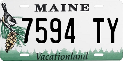ME license plate 7594TY