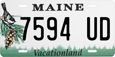 ME license plate 7594UD
