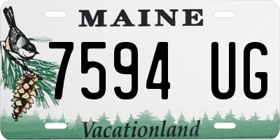 ME license plate 7594UG