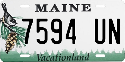 ME license plate 7594UN