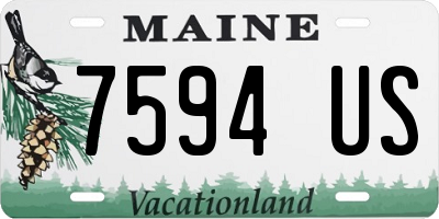 ME license plate 7594US