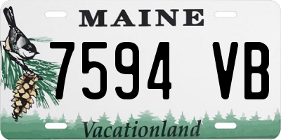 ME license plate 7594VB