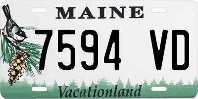 ME license plate 7594VD