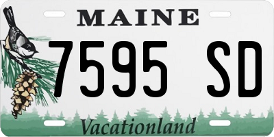 ME license plate 7595SD