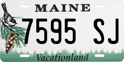 ME license plate 7595SJ