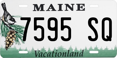 ME license plate 7595SQ