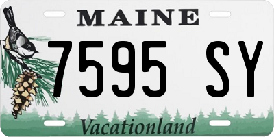 ME license plate 7595SY