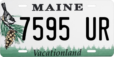 ME license plate 7595UR