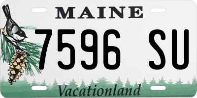 ME license plate 7596SU