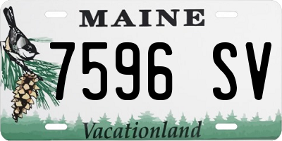 ME license plate 7596SV