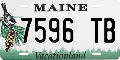 ME license plate 7596TB