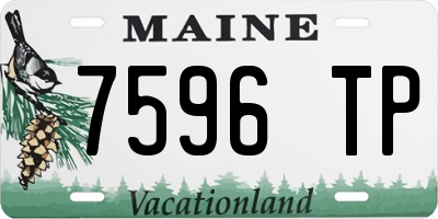 ME license plate 7596TP