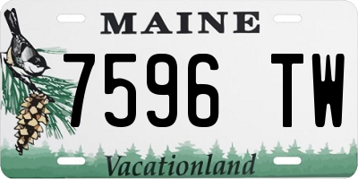ME license plate 7596TW