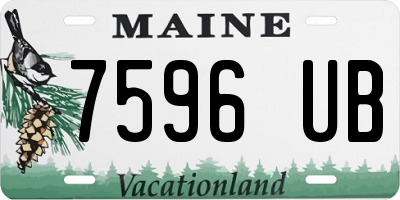 ME license plate 7596UB