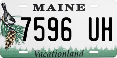 ME license plate 7596UH