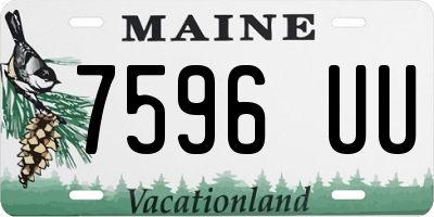 ME license plate 7596UU