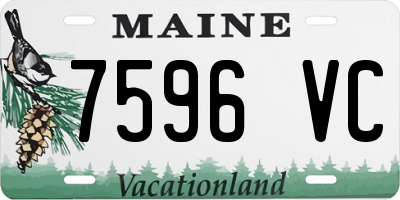 ME license plate 7596VC