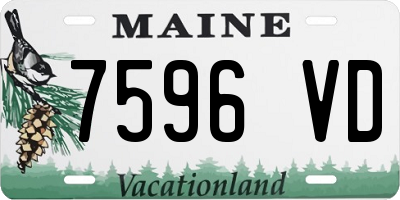 ME license plate 7596VD