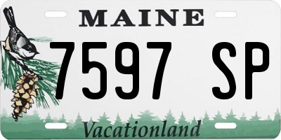 ME license plate 7597SP