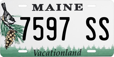 ME license plate 7597SS