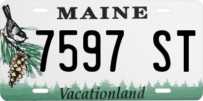 ME license plate 7597ST