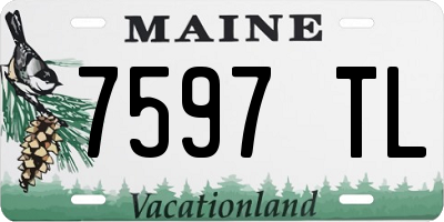 ME license plate 7597TL
