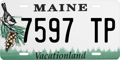 ME license plate 7597TP