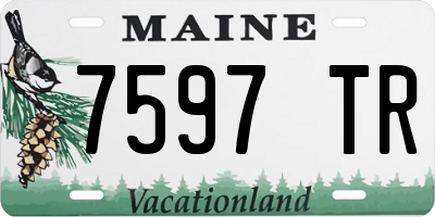 ME license plate 7597TR