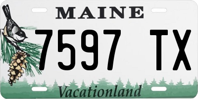 ME license plate 7597TX