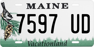ME license plate 7597UD