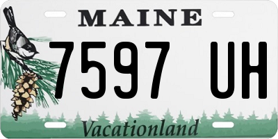 ME license plate 7597UH
