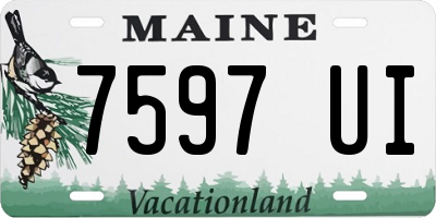 ME license plate 7597UI