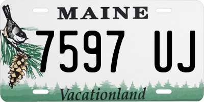 ME license plate 7597UJ