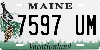 ME license plate 7597UM