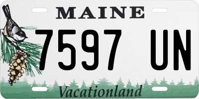 ME license plate 7597UN