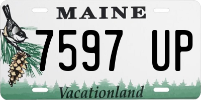 ME license plate 7597UP