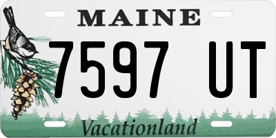 ME license plate 7597UT