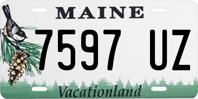 ME license plate 7597UZ