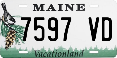 ME license plate 7597VD