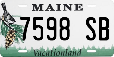 ME license plate 7598SB