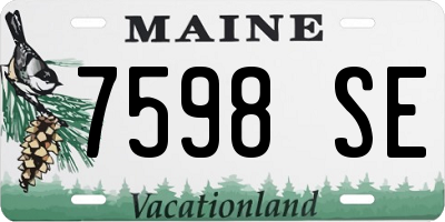 ME license plate 7598SE