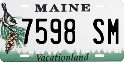 ME license plate 7598SM