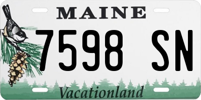 ME license plate 7598SN