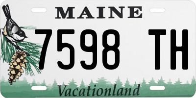 ME license plate 7598TH