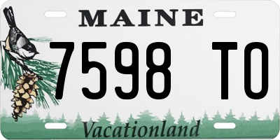 ME license plate 7598TO
