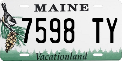 ME license plate 7598TY
