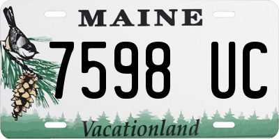 ME license plate 7598UC